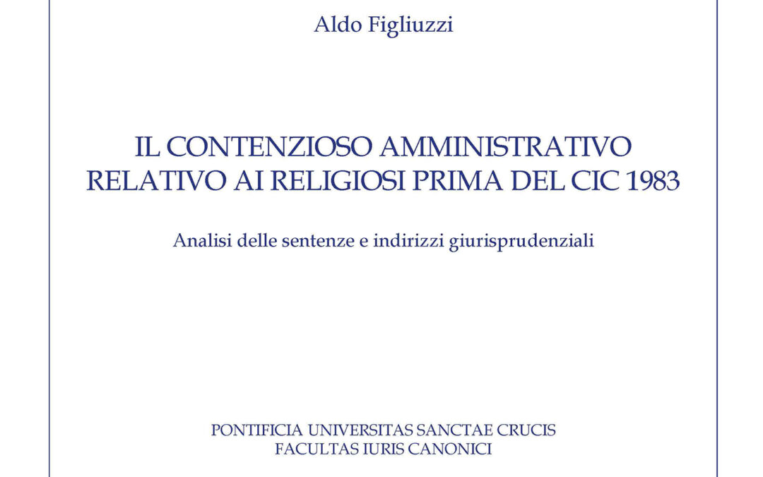 Il contenzioso amministrativo relativo ai religiosi prima del CIC 1983