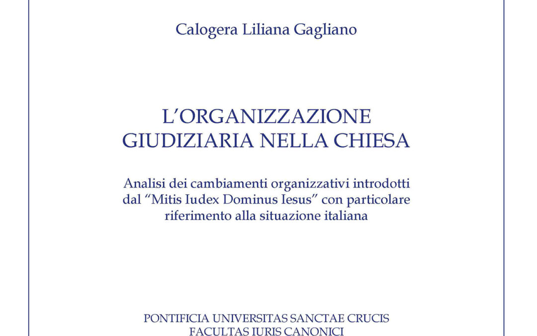 L’organizzazione giudiziaria nella Chiesa